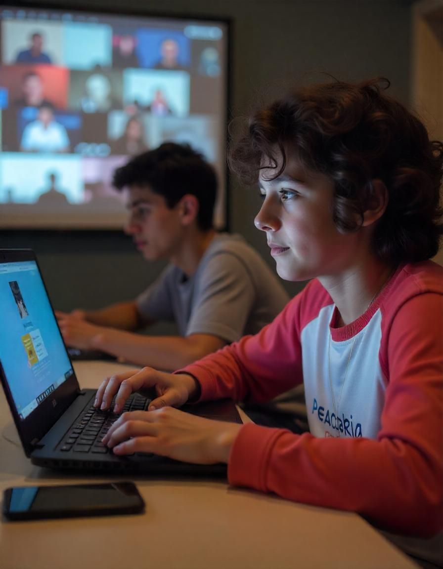 Aluna com livros e mochila